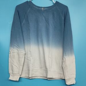 Old Navy Men's Blue and White Crewneck Sweater